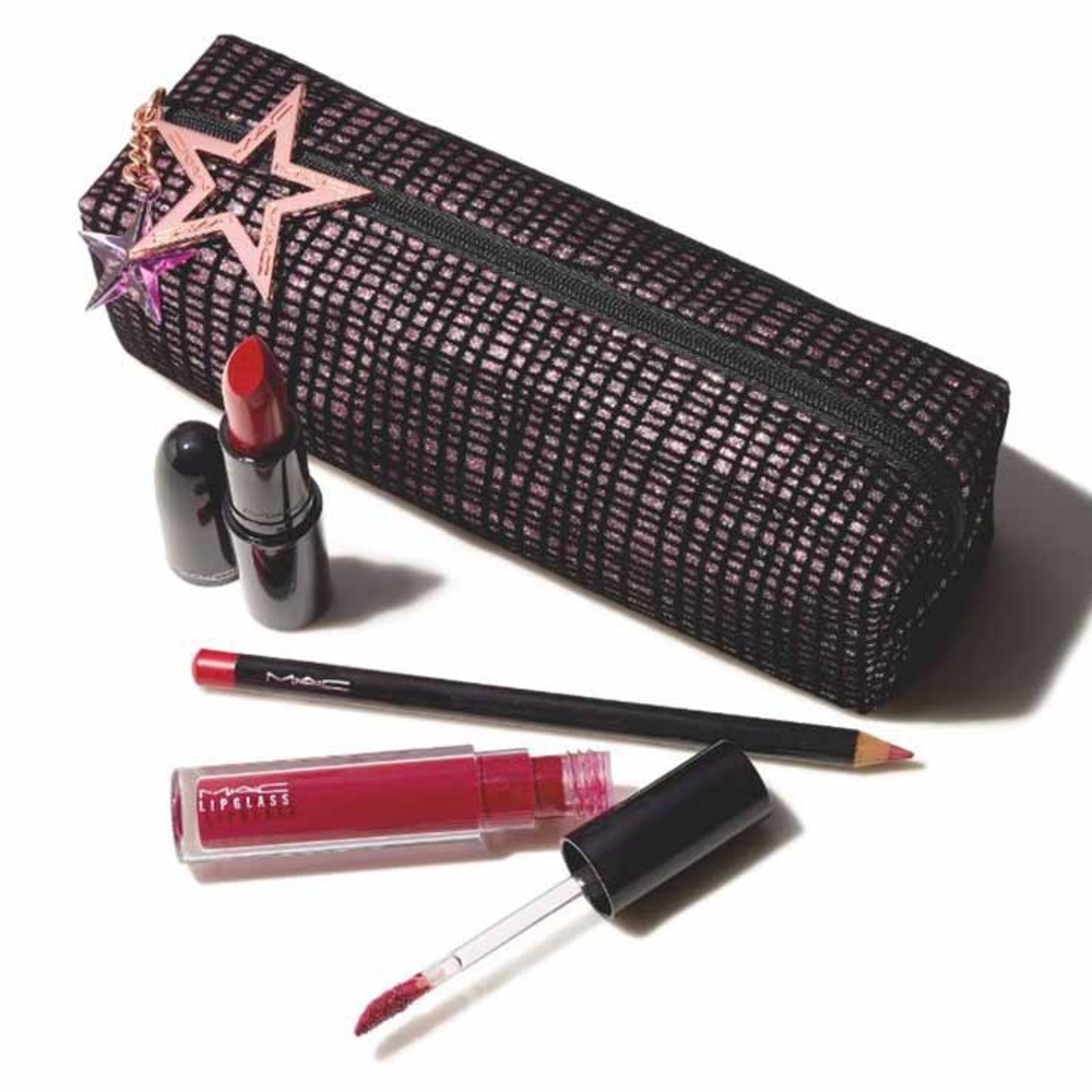 MAC Starlit Lip Bag in Red
